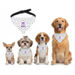 Bandana Pet Personalizada Ajustável Com Sua Arte Nome Logo Empresa Cachorro GatoTam PP ao G