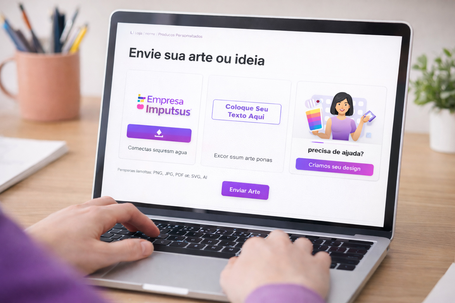 Envie sua arte ou ideia