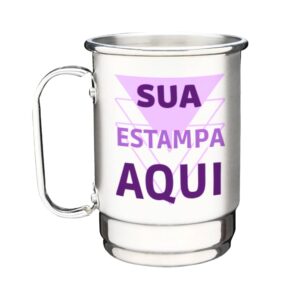 Caneca Colorida Personalizada Alumínio 550mL