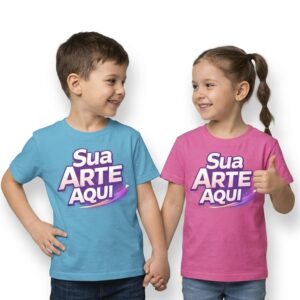 Camiseta Colorida Infantil com Personalização DTF
