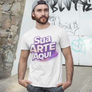 Camiseta Branca Básica Adulto Personalizada