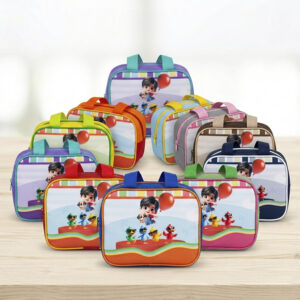 Kit 10 Maletinhas Lancheiras Personalizadas Qualquer Tema Multicolorido