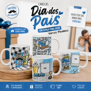 Caneca Personalizada Dia dos Pais Com Foto